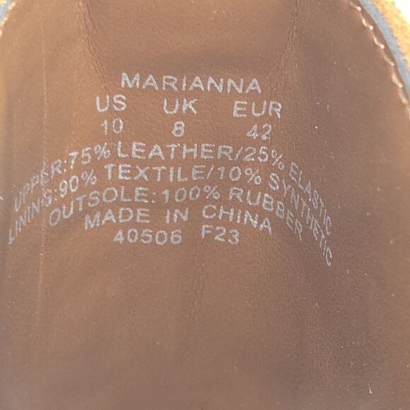 Lauren Ralph Lauren Marianna Camel Water Repellent Suede Chelsea Booties 10B NEW - Picture 4 of 15